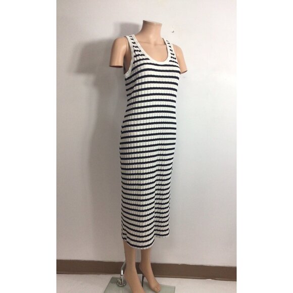 H&M Stripe Maxi Dress Nautical Womens Small - Picture 1 of 11